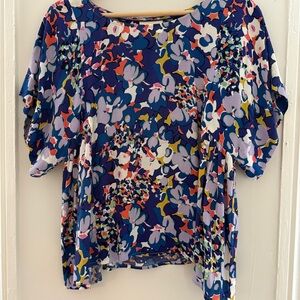 Maeve Floral Blouse - Blue and Purple